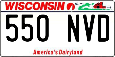 WI license plate 550NVD