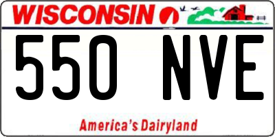 WI license plate 550NVE
