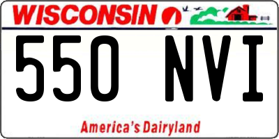 WI license plate 550NVI