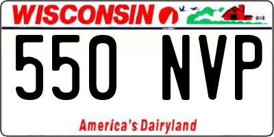 WI license plate 550NVP