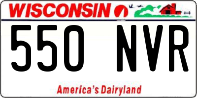 WI license plate 550NVR