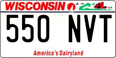 WI license plate 550NVT