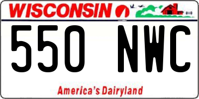 WI license plate 550NWC