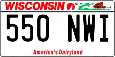 WI license plate 550NWI