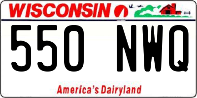 WI license plate 550NWQ
