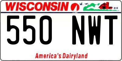WI license plate 550NWT