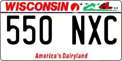 WI license plate 550NXC