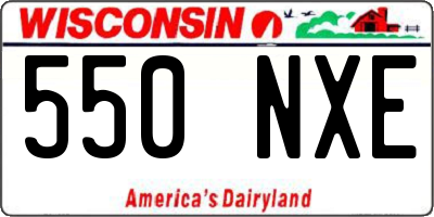 WI license plate 550NXE