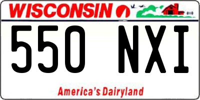 WI license plate 550NXI