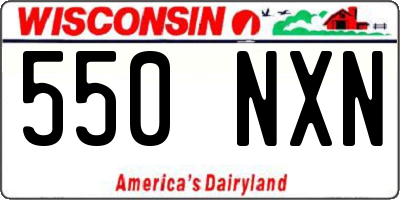WI license plate 550NXN
