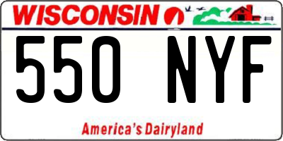 WI license plate 550NYF