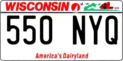 WI license plate 550NYQ