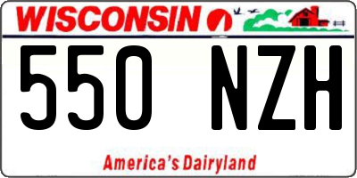 WI license plate 550NZH