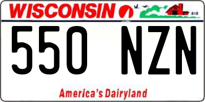 WI license plate 550NZN