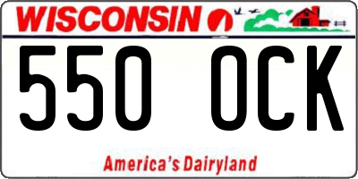 WI license plate 550OCK