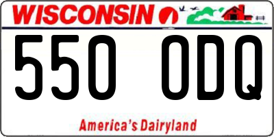 WI license plate 550ODQ