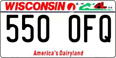 WI license plate 550OFQ