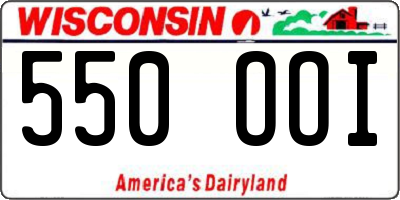 WI license plate 550OOI