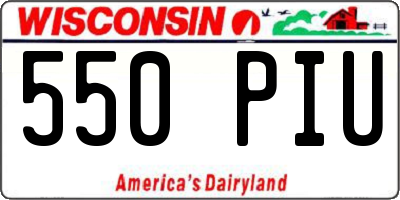WI license plate 550PIU