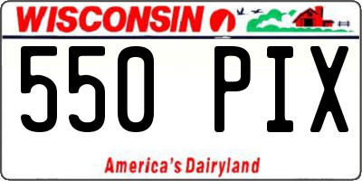 WI license plate 550PIX