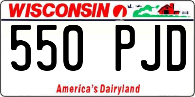 WI license plate 550PJD