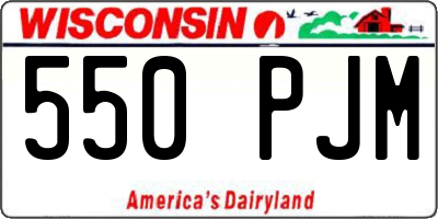 WI license plate 550PJM