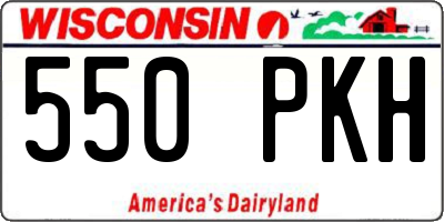 WI license plate 550PKH