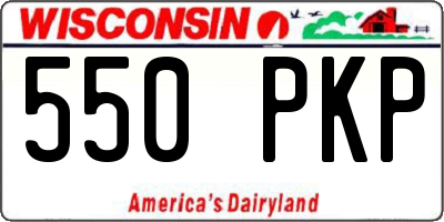 WI license plate 550PKP