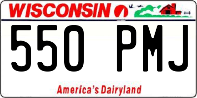 WI license plate 550PMJ