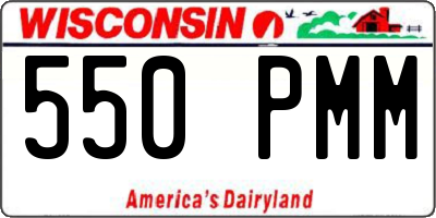 WI license plate 550PMM