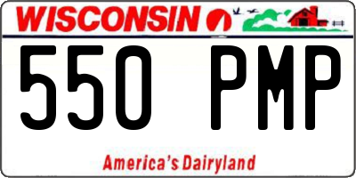 WI license plate 550PMP