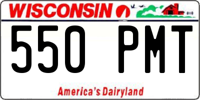 WI license plate 550PMT