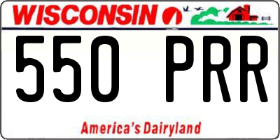 WI license plate 550PRR