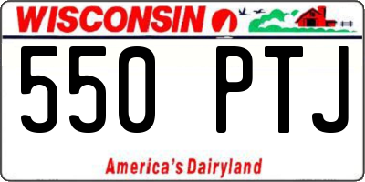 WI license plate 550PTJ
