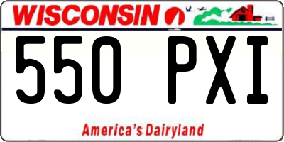 WI license plate 550PXI