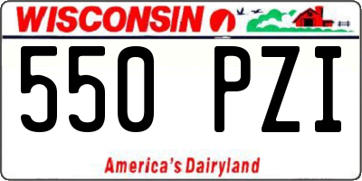 WI license plate 550PZI