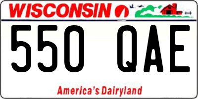 WI license plate 550QAE