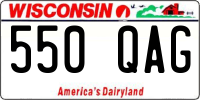 WI license plate 550QAG