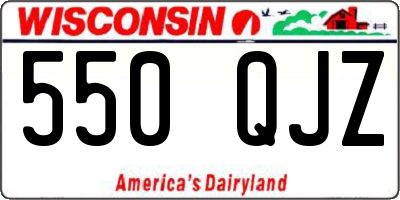 WI license plate 550QJZ