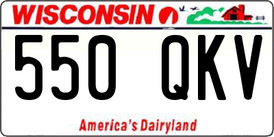WI license plate 550QKV