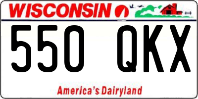 WI license plate 550QKX