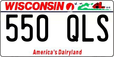 WI license plate 550QLS