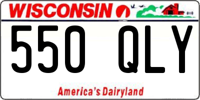 WI license plate 550QLY