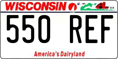 WI license plate 550REF