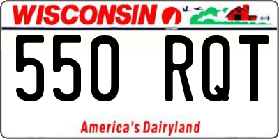 WI license plate 550RQT