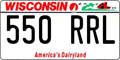 WI license plate 550RRL