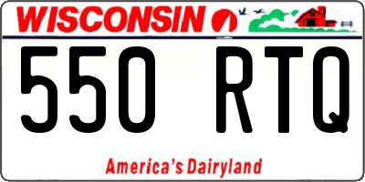 WI license plate 550RTQ