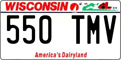 WI license plate 550TMV