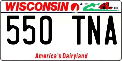 WI license plate 550TNA