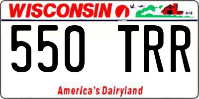 WI license plate 550TRR